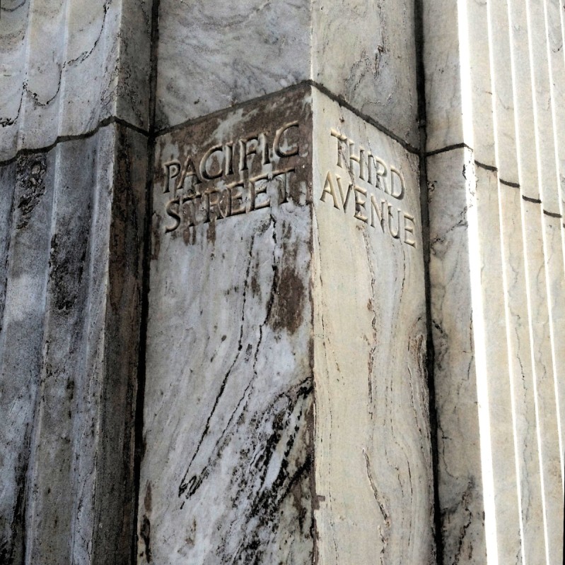 Sign at Pacific St. and Third Ave.